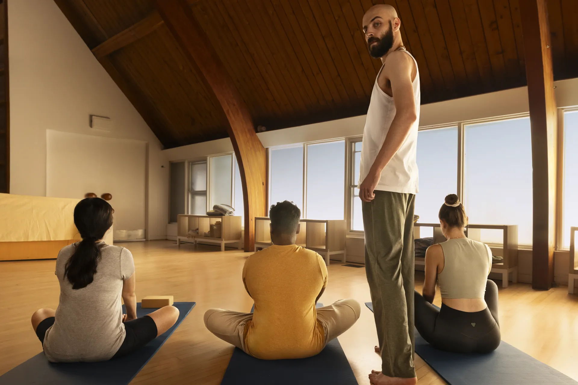 eVisit online care - person doing yoga